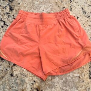 Lululemon Athletica Orange Athletic Shorts Lightweight Performance